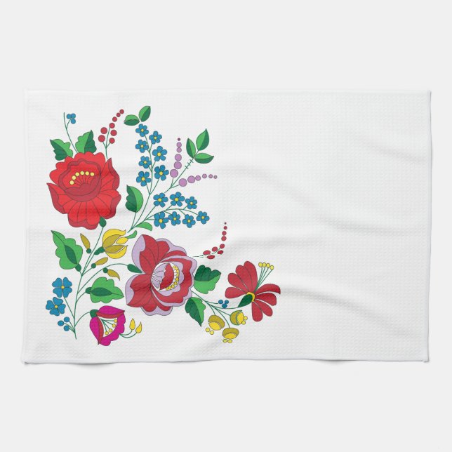 Kalocsa Embroidery Kitchen Towel (Horizontal)