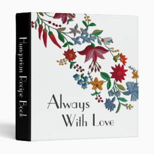 Kalocsa Flowers Cookbook Binder