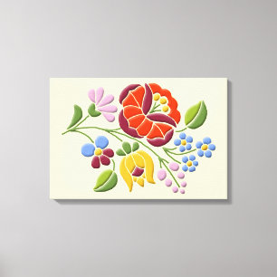 Kalocsa - Hungarian Folk Art Canvas Print