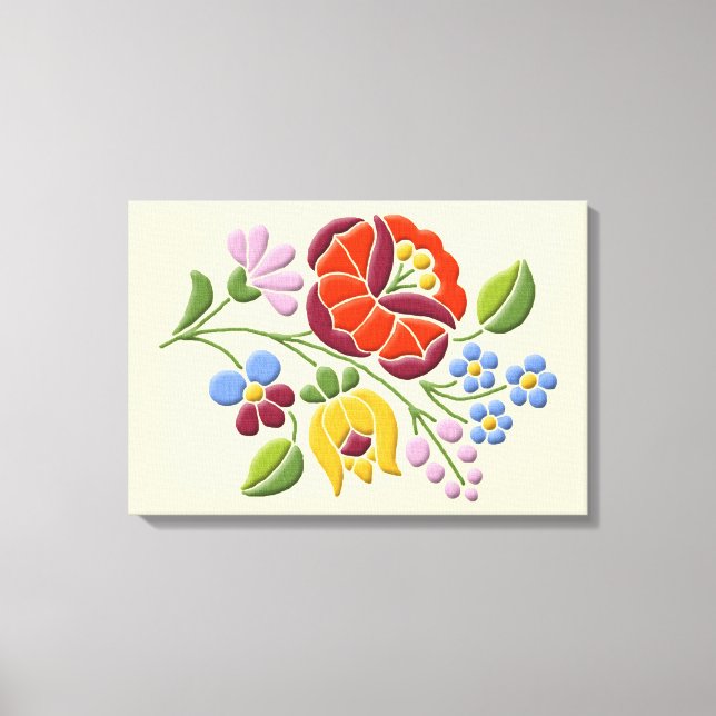 Kalocsa - Toile d'art populaire hongroise Imprimer (Recto)