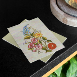 kalocsai floral motifs in light base postcard