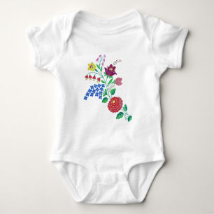 Kalocsai Flower Stem Baby Bodysuit