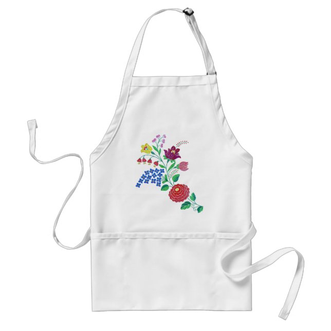 Kalocsai Flower Stem Standard Apron (Front)