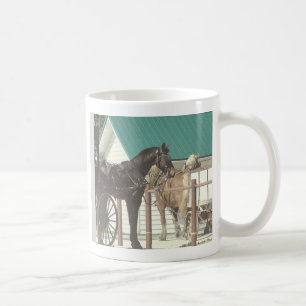 Kalona Amish Horses Coffee Mug