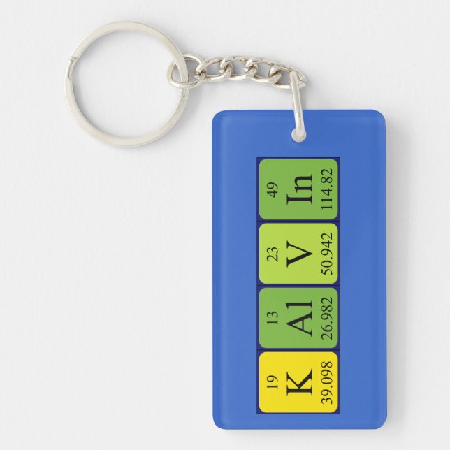 Kalvin periodic table name keyring (Front)