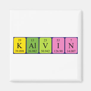 Kalvin periodic table name magnet
