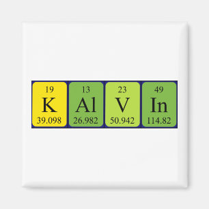 Kalvin periodic table name magnet