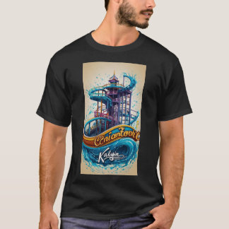 : Kalyan Amusement Park: Vibrant Wave-Inspired Log T-Shirt