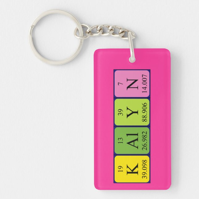Kalyn periodic table name keyring (Front)