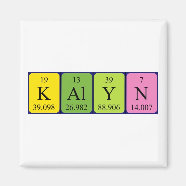 Kalyn periodic table name magnet (Front)