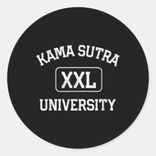 Kama Sutra University Make Love Not War Yin Yang C Classic Round Sticker