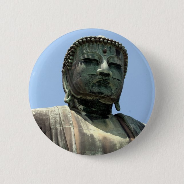 kamakura buddha 2 inch round button (Front)