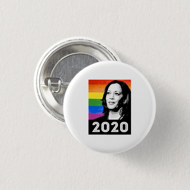 KAMALA 2020 PRIDE POSTER 1 INCH ROUND BUTTON (Front & Back)