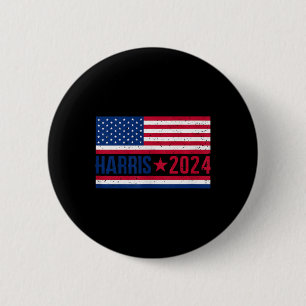 Kamala 2024 American Flag 2 Inch Round Button
