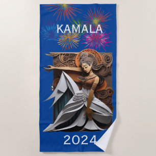 Kamala 2024 for President Thunder_Cove Beach Towel