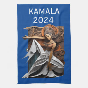 Kamala 2024 for President Thunder_Cove Kitchen Towel