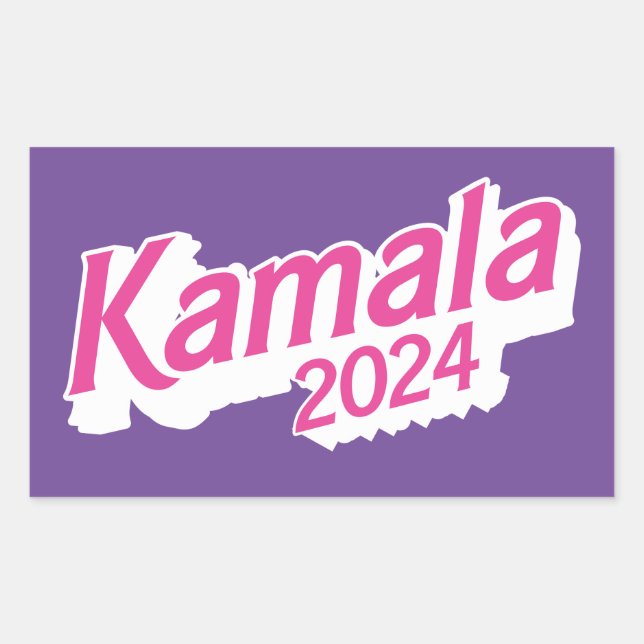 Kamala 2024 Pink and Purple Colourful Sticker (Front)
