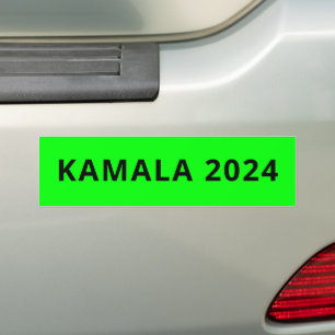 kamala 2024 simple modern custom text brat neon bumper sticker