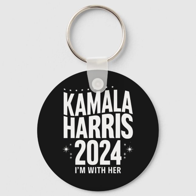 Kamala 2024 Support I'm With Her Kamala Harris  Keychain (Front)