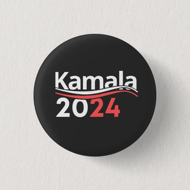 kamala 2024, vice president kamala harris forwomen 1 inch round button (Front)