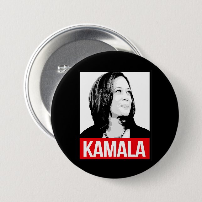 KAMALA 3 INCH ROUND BUTTON (Front & Back)