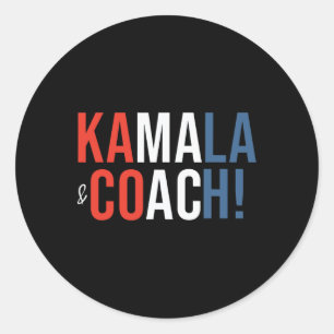 Kamala And Coach President Kamala Harris Wheimer 2 Classic Round Sticker