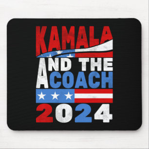 Kamala And The Coach Cat Lady Election 2024 Mouse Pad