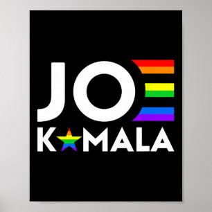 Kamala Biden Harris 2020 Lgbt Gay Pride Flag Democ Poster