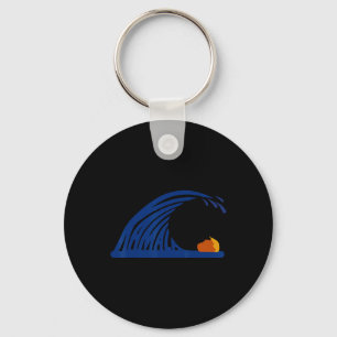 Kamala Blue Cats Wave High Heel Shoes Stepping On Keychain