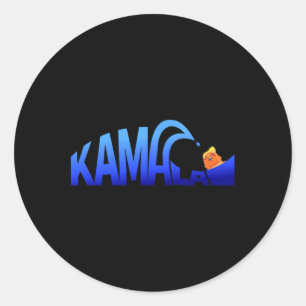 Kamala Blue Wave Over Trump Harris For President 1 Classic Round Sticker