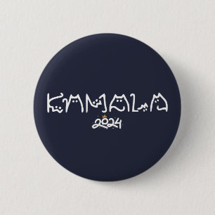 Kamala Cat, Childless Cat Ladies For Kamala 2 Inch Round Button