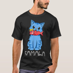 Kamala Cat Eat Fish Funny Harris Trump 2024 For Me T-Shirt