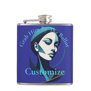 Kamala Cat Lady 2024 Ballot Thunder_Cove Hip Flask