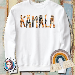 Kamala Cat Typography Alphabet Cute Funny Saying Sweatshirt