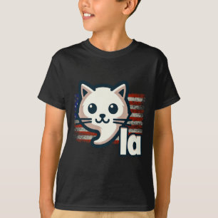 Kamala Cat Usa Flag Political Cat T-Shirt