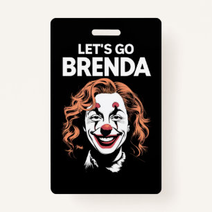 Kamala Clown Let's Go Brenda Badge