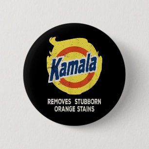 Kamala Detergent Removes Stubborn Orange Stains 2 Inch Round Button