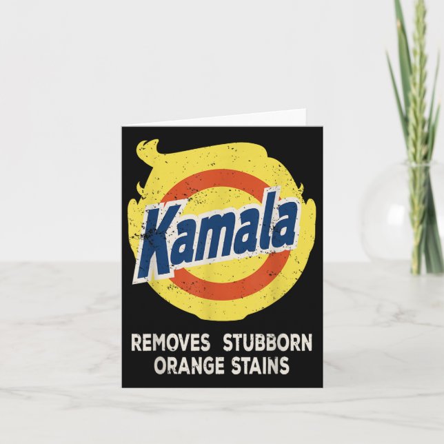 Kamala Detergent Removes Stubborn Orange Stains Card (Front)
