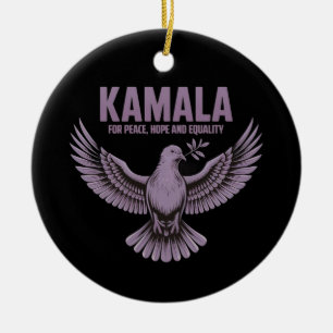 Kamala for Peace, Hope and Equality Support Kamala Ceramic Ornament