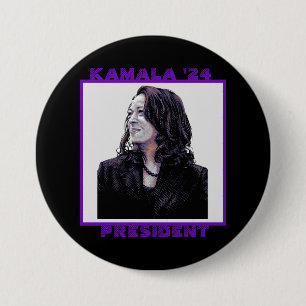 Kamala for President 2024 3 Inch Round Button