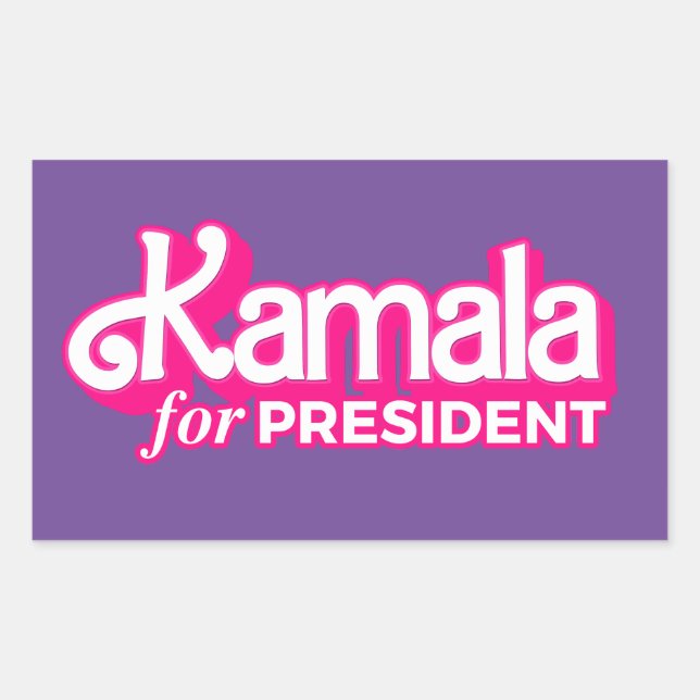 Kamala for President Pink Style Sticker (Front)