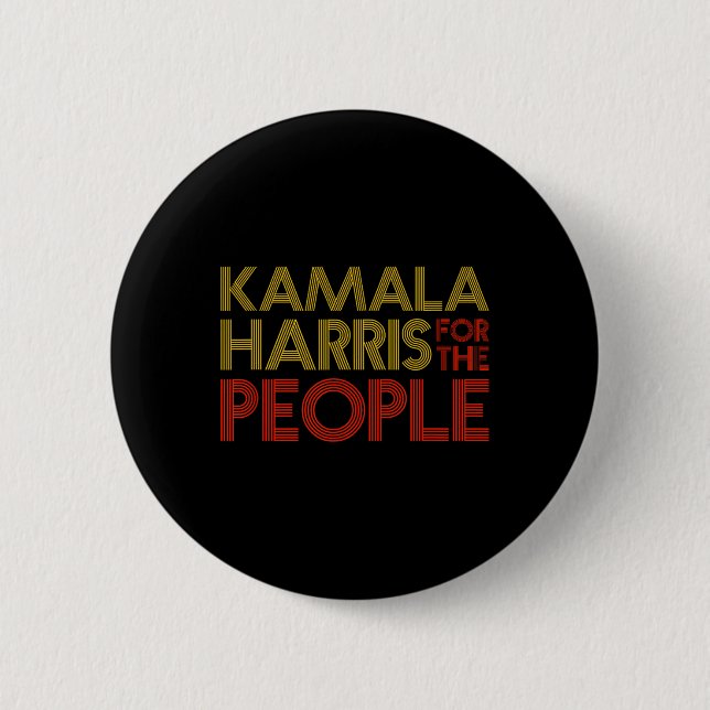 Kamala For The People Breaking Barriers  2 Inch Round Button (Front)