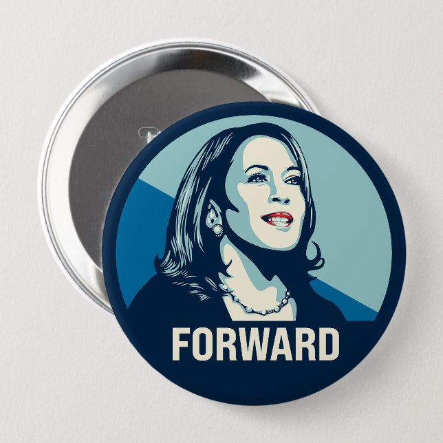 Kamala Forward  4 Inch Round Button (Front & Back)
