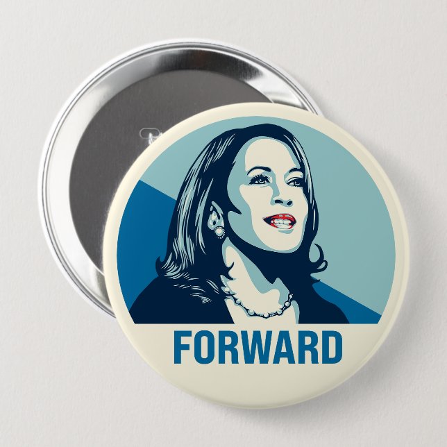 Kamala Forward  4 Inch Round Button (Front & Back)
