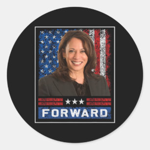 Kamala Forward President Kamala Harris Wheimer 202 Classic Round Sticker