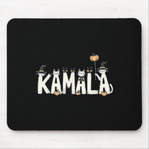Kamala Halloween Cat Lover Witch Name Design  Mouse Pad