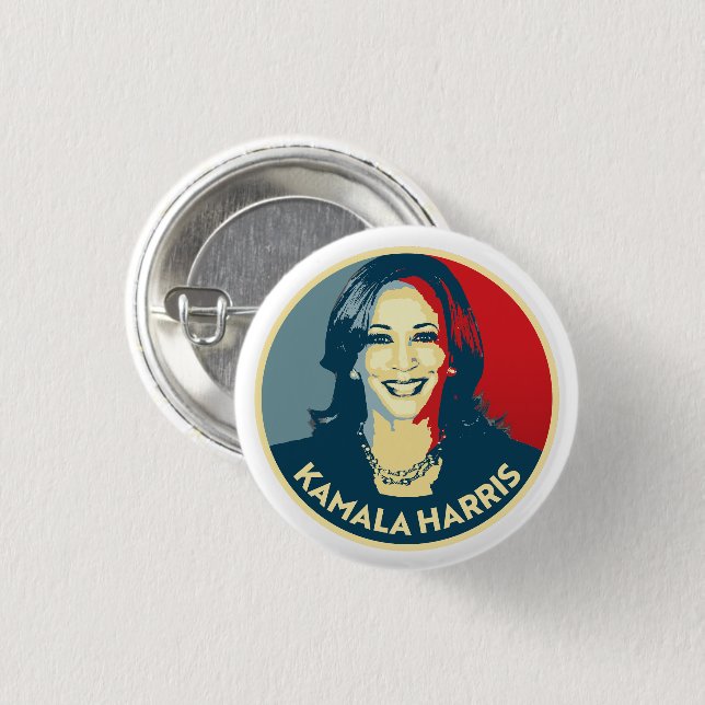 Kamala Harris 1 Inch Round Button (Front & Back)