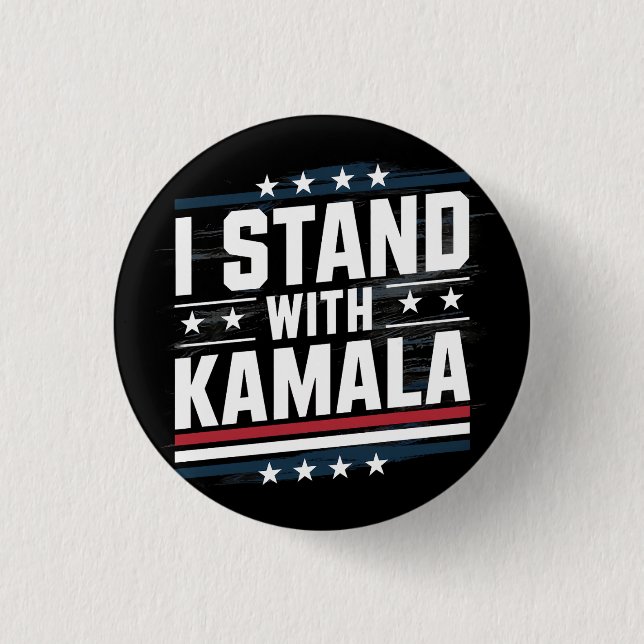Kamala Harris 1 Inch Round Button (Front)