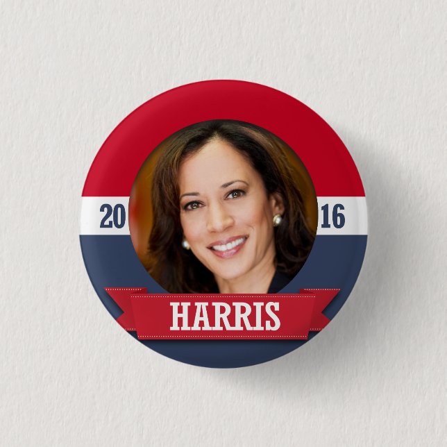 KAMALA HARRIS 2016 1 INCH ROUND BUTTON (Front)