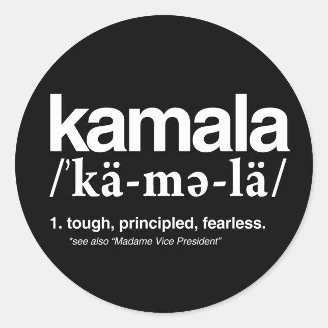 Kamala Harris 2020 Classic Round Sticker (Front)